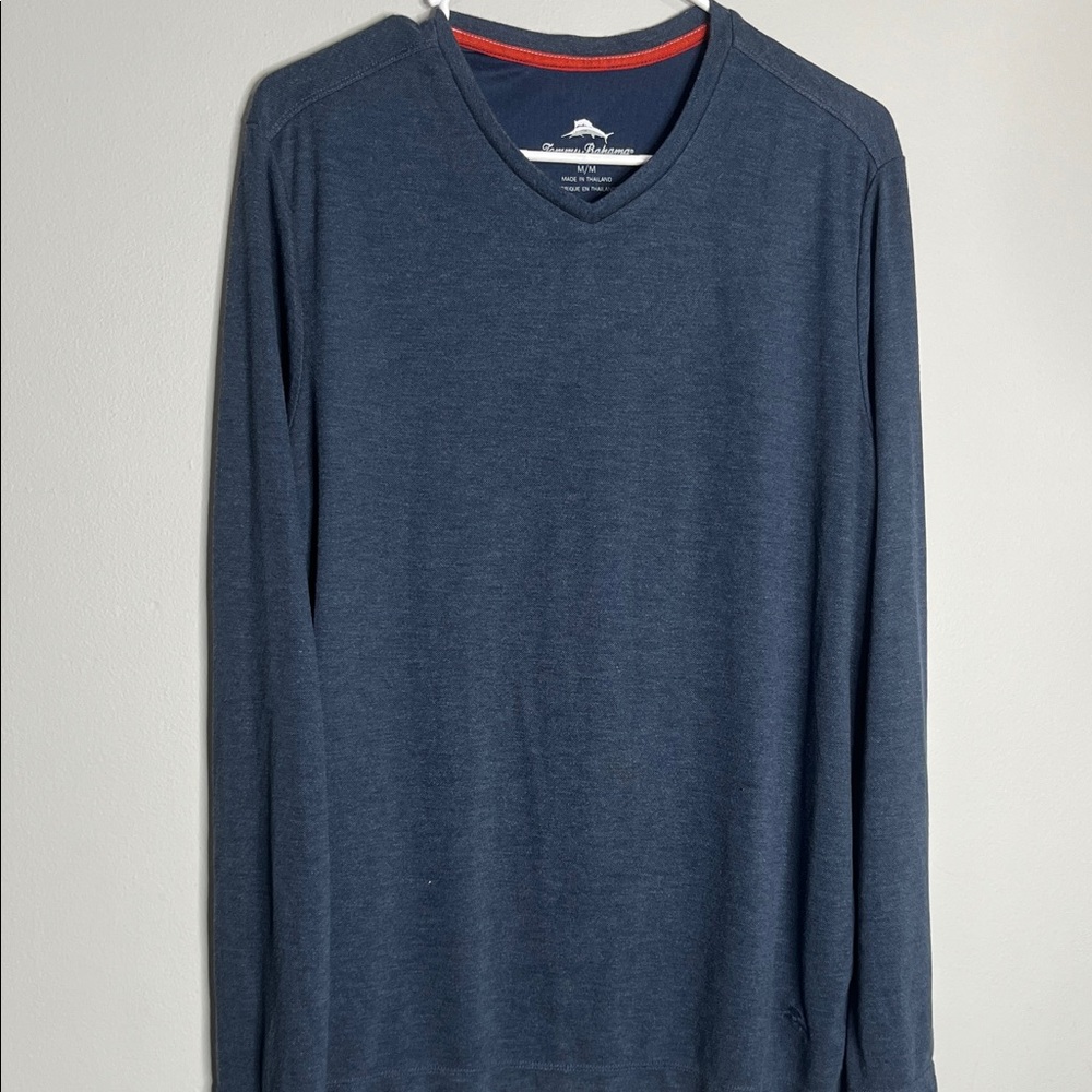 Tommy Bahama Navy Long Sleeve V-Neck Tee